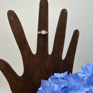 Sterling Silver Ring with Moon Stone Size 4.75